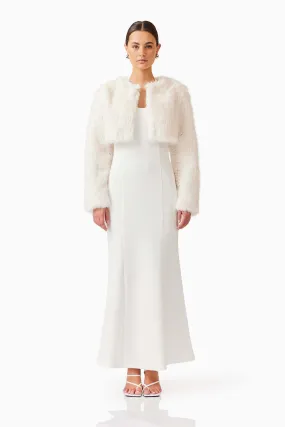 Desiree Cropped Jacket in White