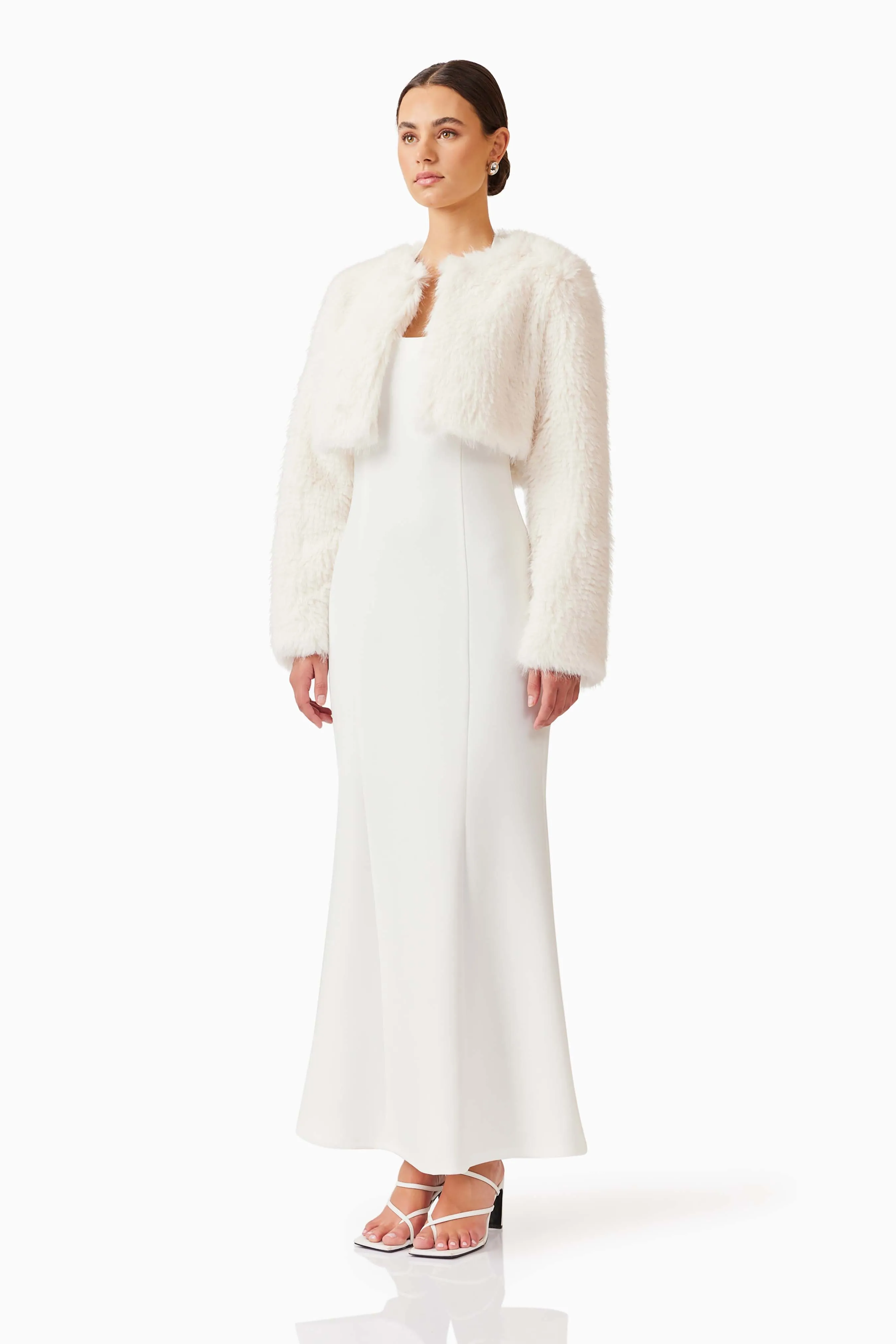 Desiree Cropped Jacket in White