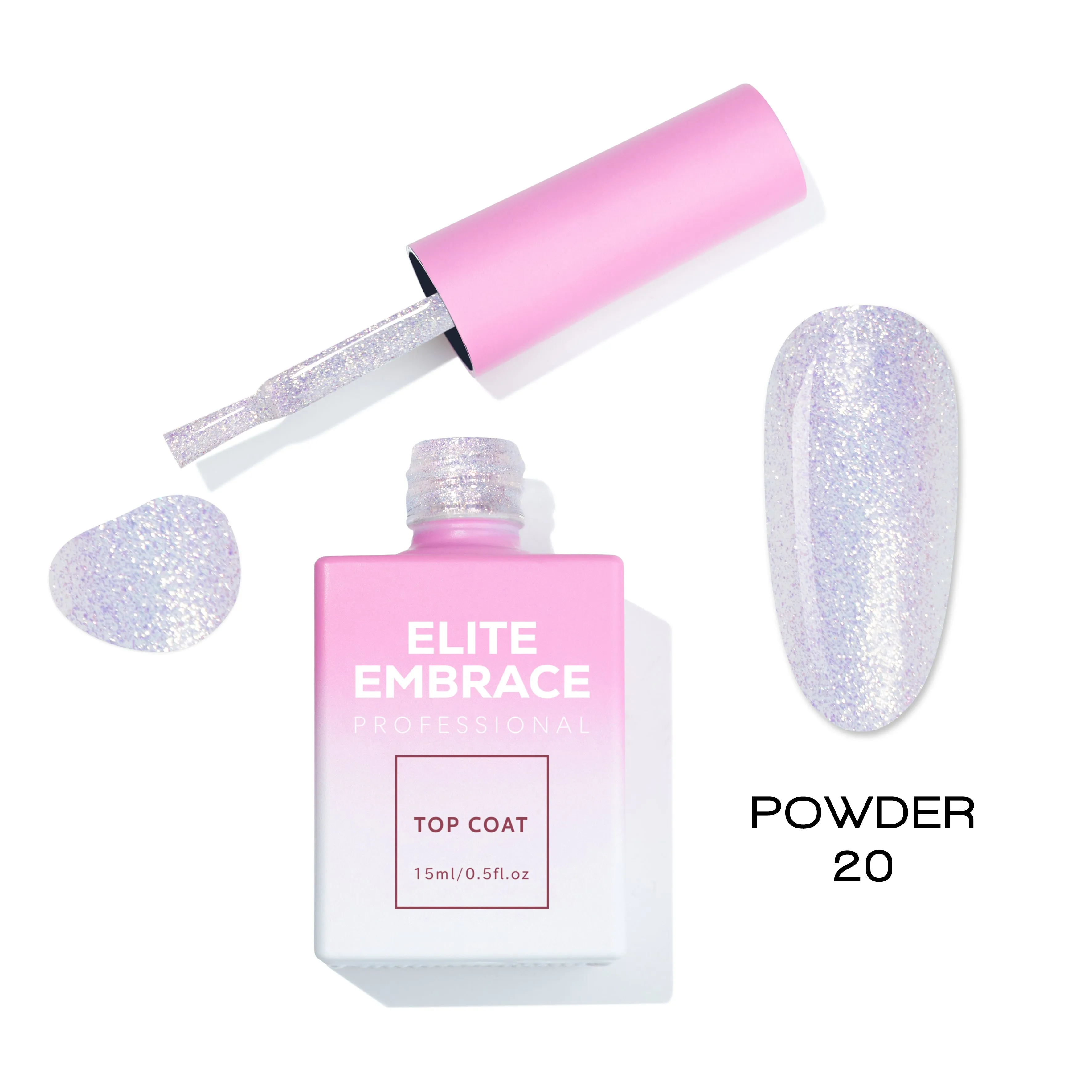 ELITE EMBRACE Professional Top Coat 20 (02) Powder 15ml ETP2015