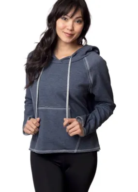 Emily Hsu Sky Denim Long Sleeve Pocket Hoodie