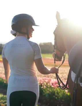 Equestrian Collective - Black Seat White Competition Tights