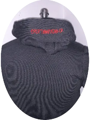 Eruption Radio UK Hoodie (Black with Red & White Logo)