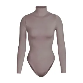 ESSENTIAL MOCK NECK LONG SLEEVE BODYSUIT | AMETHYST