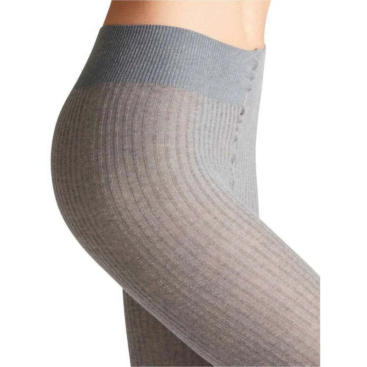 Falke Family Rib Tights - Light Grey Mel