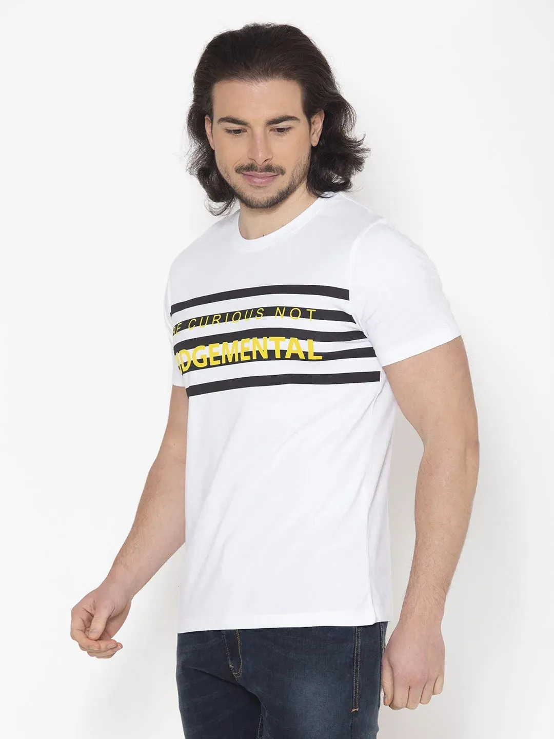 Flawless White Graphic Men T-Shirt