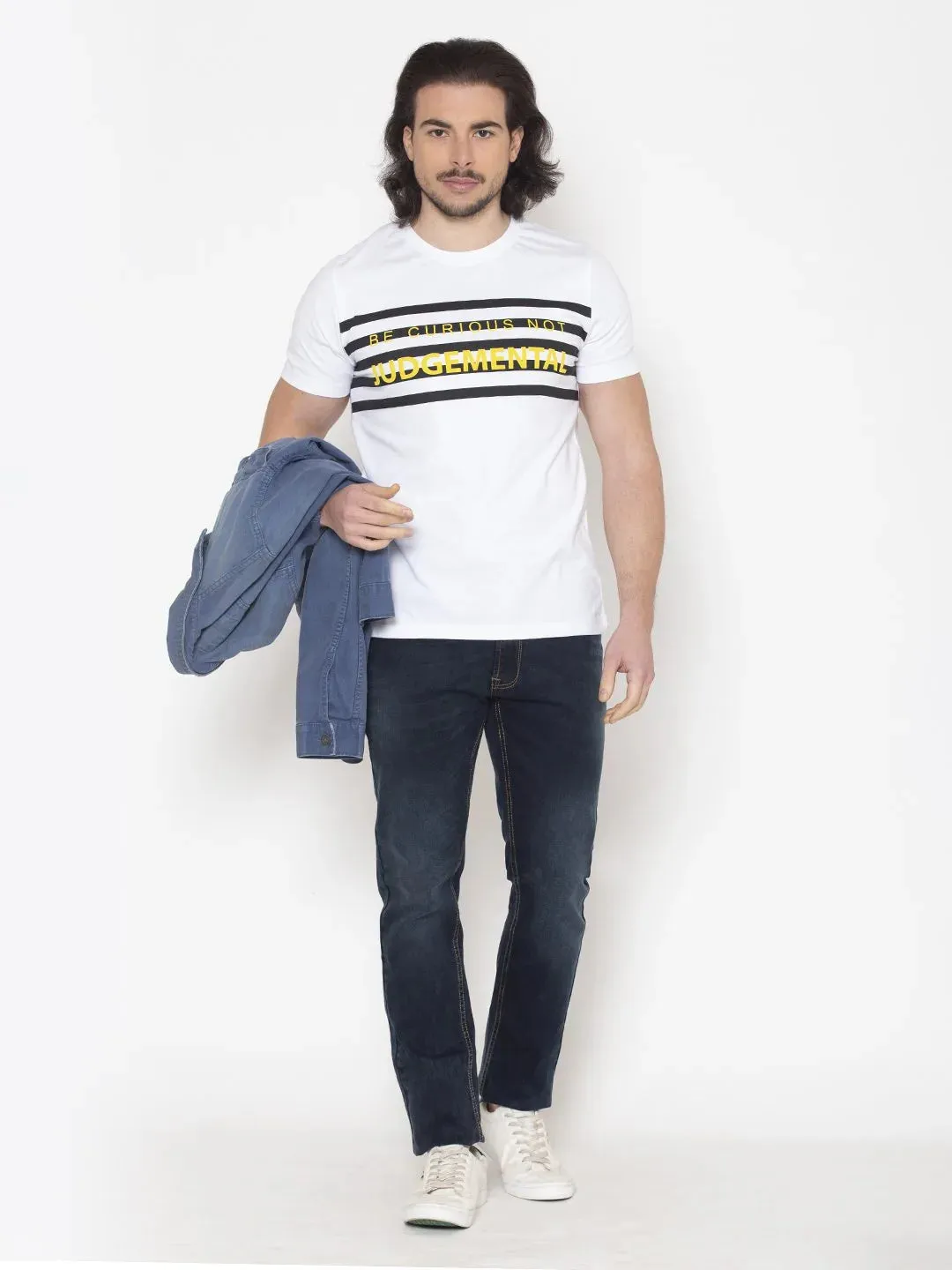 Flawless White Graphic Men T-Shirt