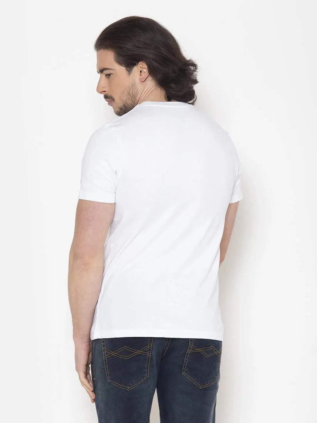 Flawless White Graphic Men T-Shirt