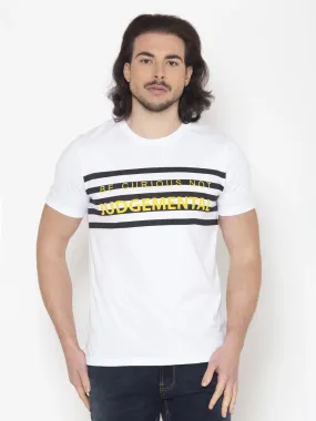 Flawless White Graphic Men T-Shirt