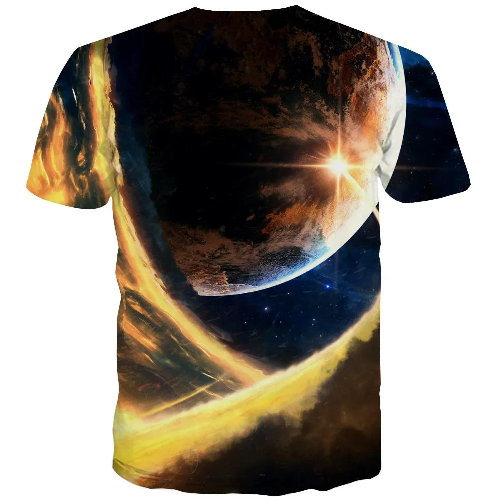 Galaxy T shirts Men Planet T-shirts 3d Starry Sky T shirts Funny Colorful Tshirt Printed Harajuku Tshirts Novelty