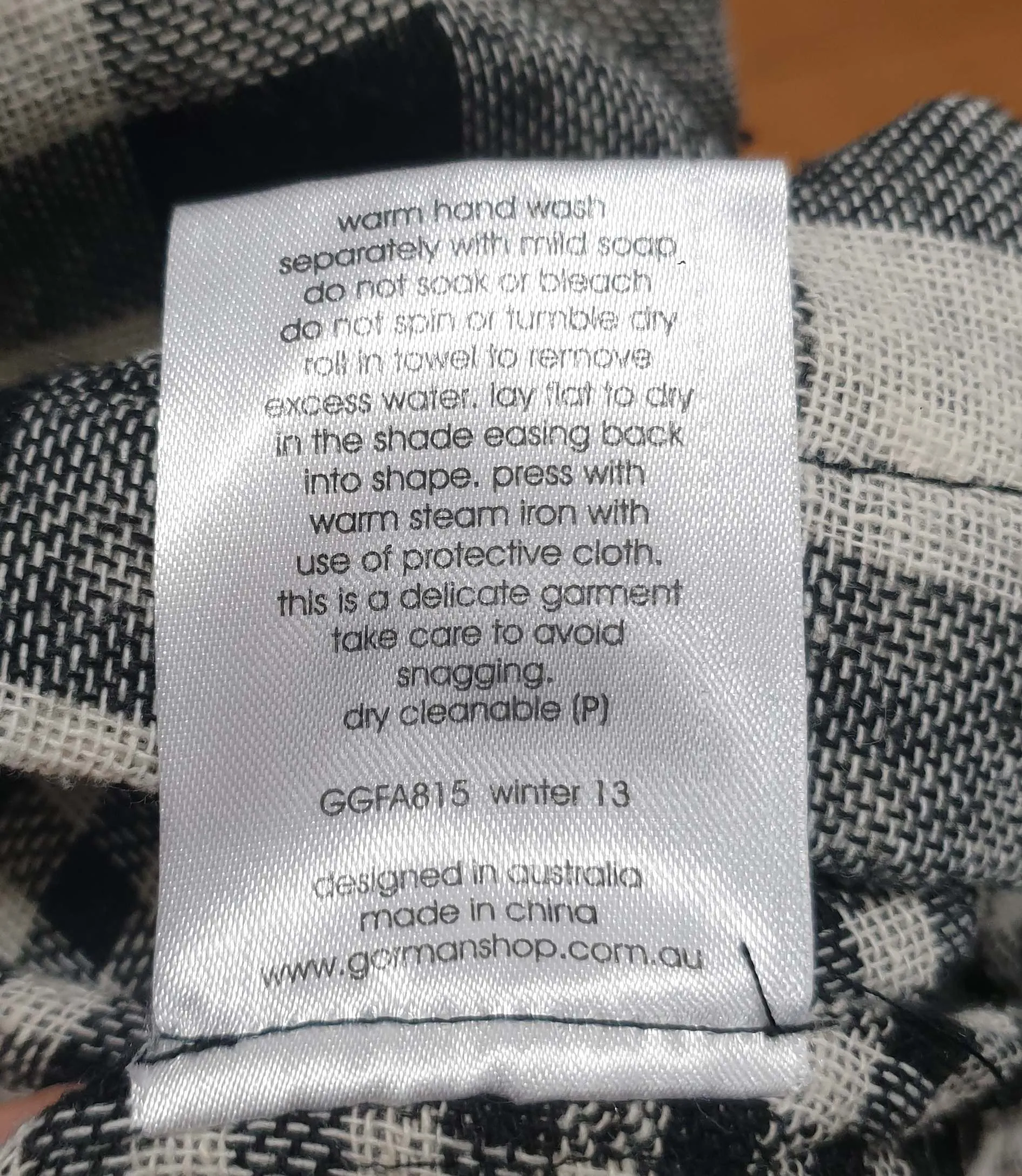 Gorman black and white linen-cotton check print dress size 8