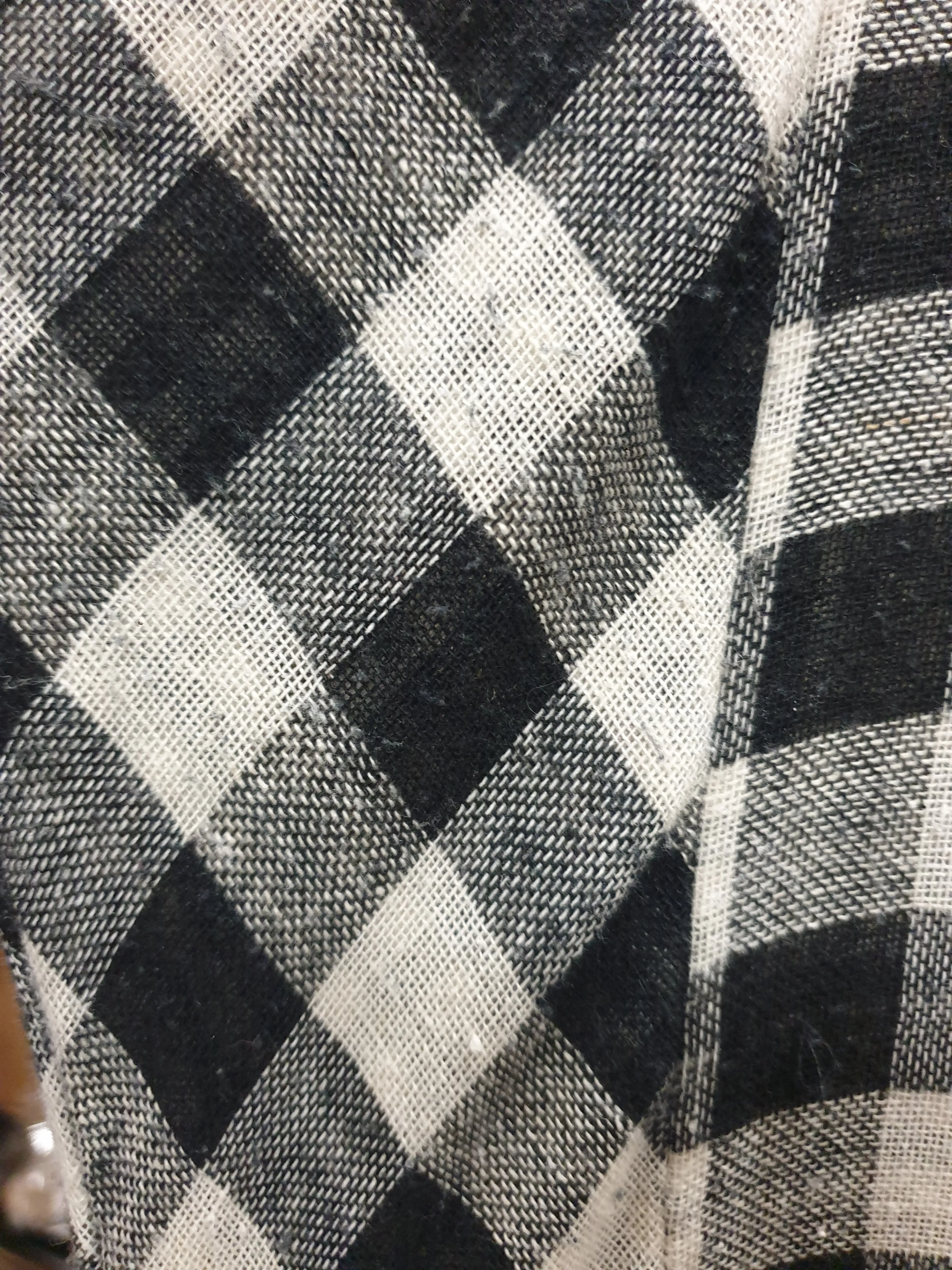 Gorman black and white linen-cotton check print dress size 8