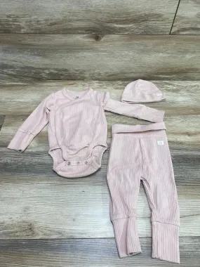 H&M 3pc Adjustable Fit Bodysuit Set Pink sz 3m