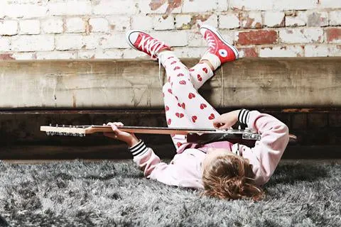 Heartbreaker tights - pink and red