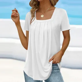 Heather | Premium Pleated T-shirt