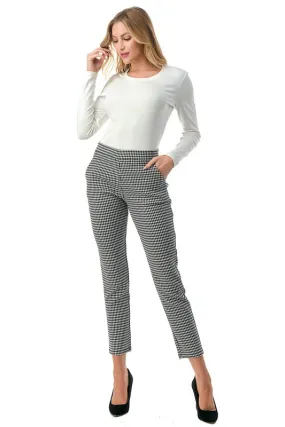 Herringbone Ponte Dress Pants