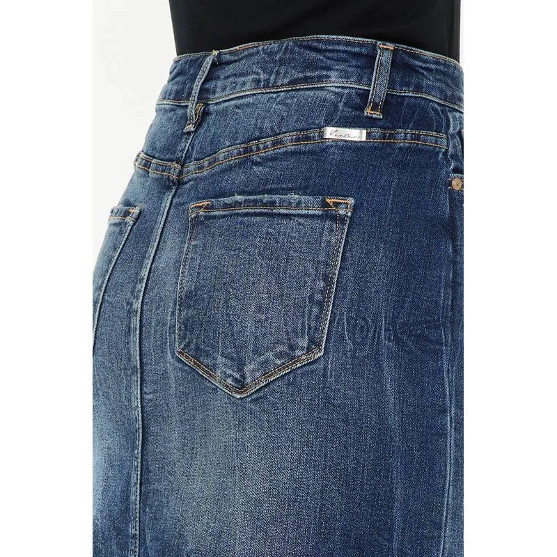 High rise midi skirt