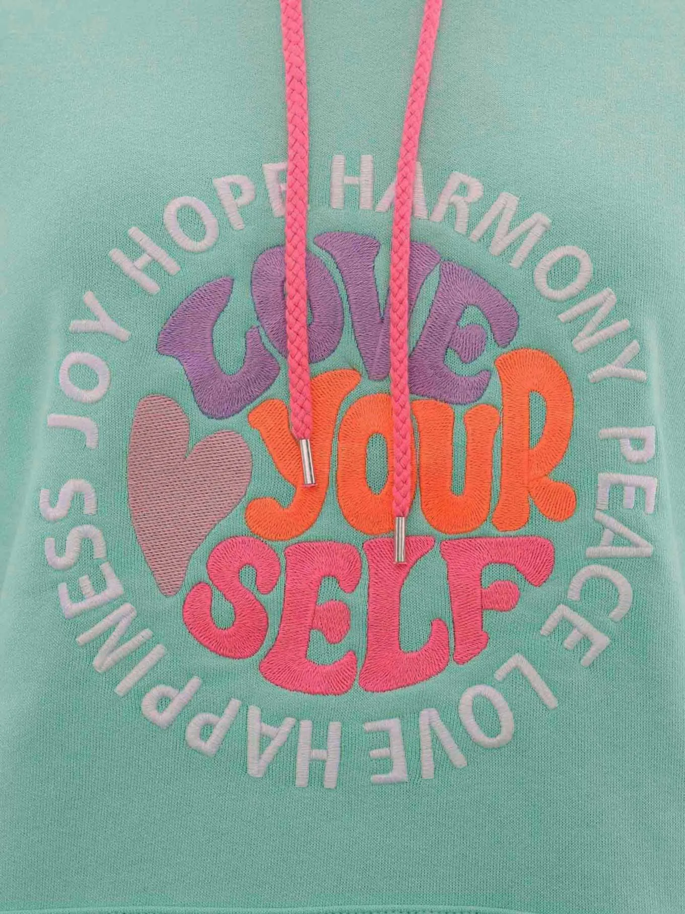 Hoodie LOVE YOURSELF mint