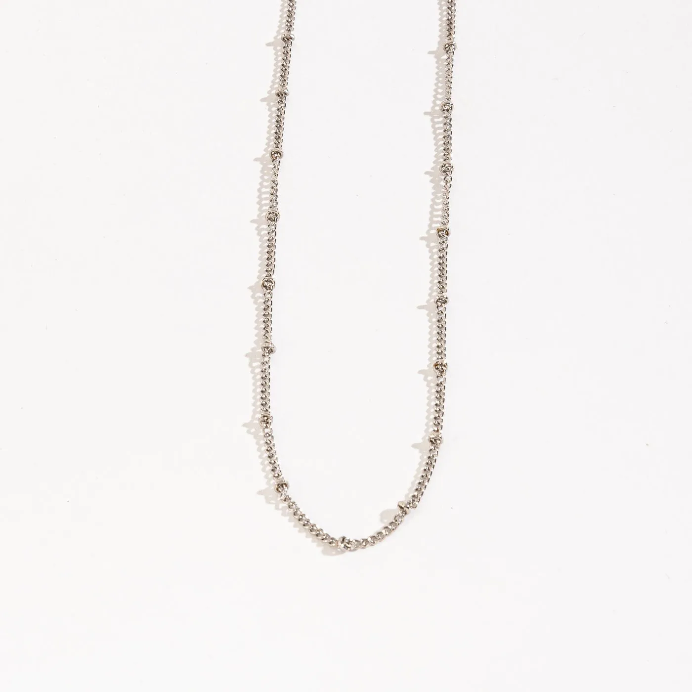 Howard's - Layer Me Bead Chain Necklace - Silver, 16 Inch