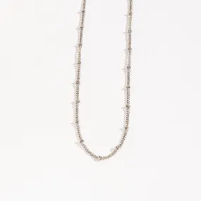 Howard's - Layer Me Bead Chain Necklace - Silver, 16 Inch