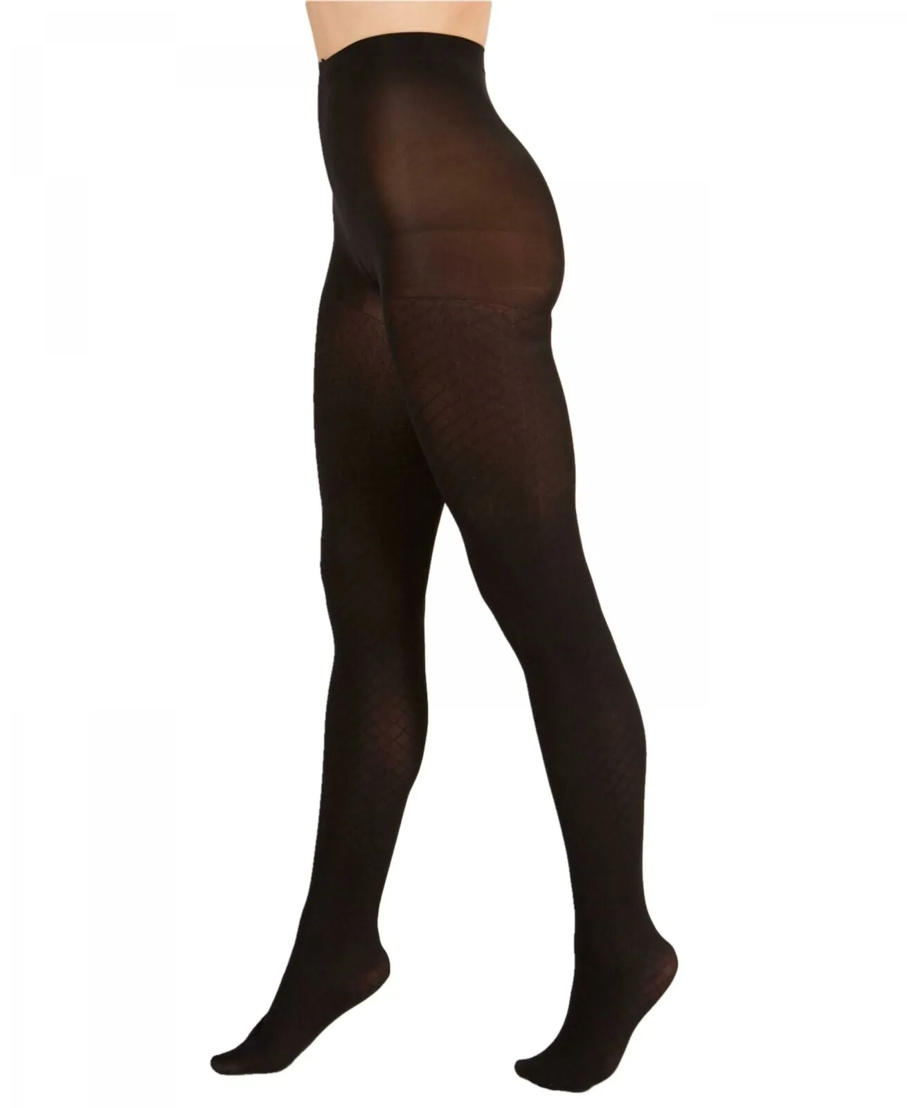 HUE Women's Control Top Diamond Tights. U20275