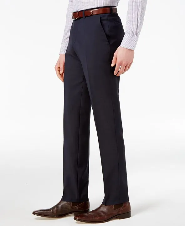 Hugo Boss Mens Modern fit Dress Pants 38 / 32 Blue Solid