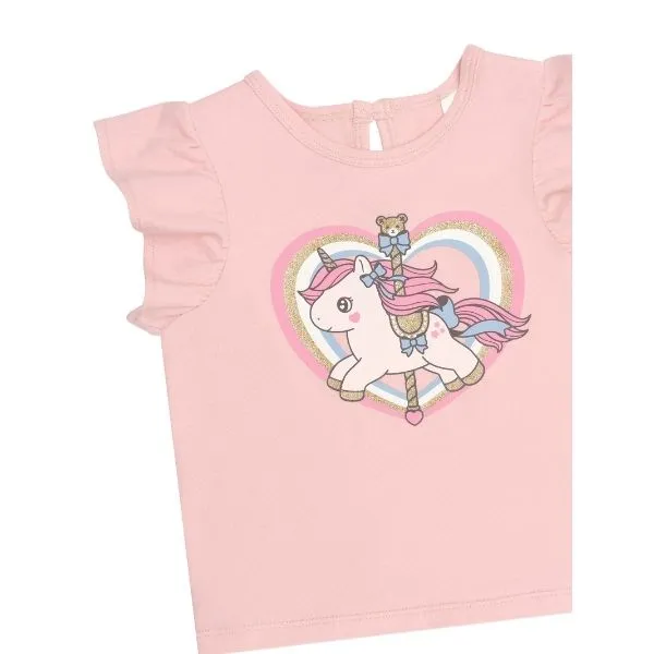HUXBABY Carousel Frill T-shirt