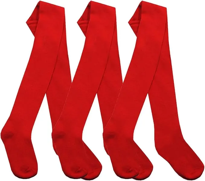 I2I Girls 3 Pairs Multibuy Cotton Rich Plain Tights