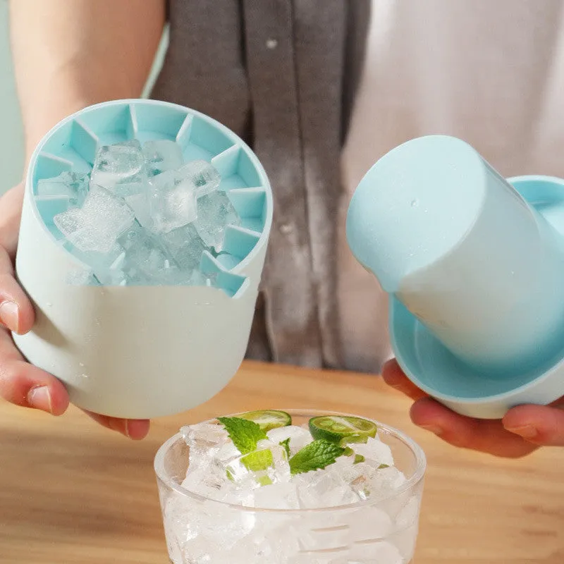 Ice Bucket Silicone Mold Cube Maker 2 In 1 For Kitchen Party Barware | Brodtica.com