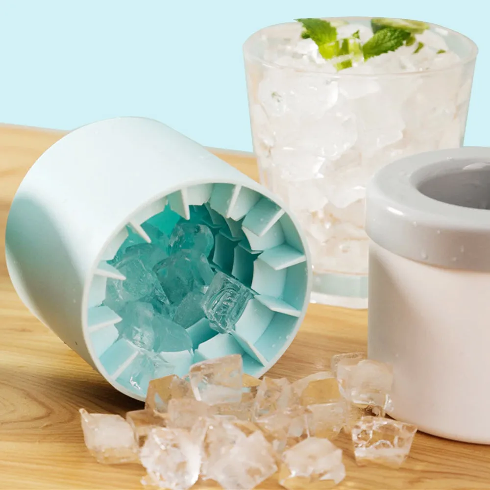 Ice Bucket Silicone Mold Cube Maker 2 In 1 For Kitchen Party Barware | Brodtica.com