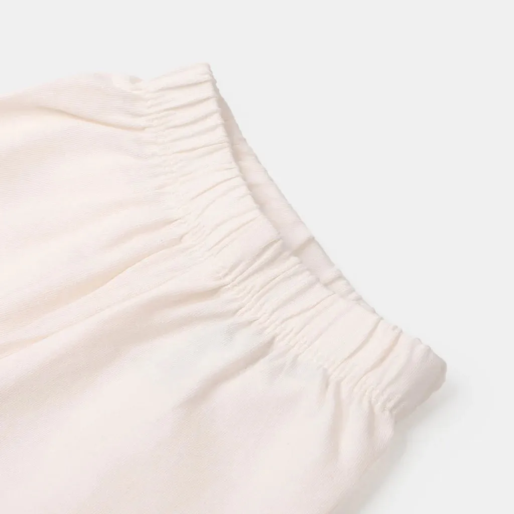 infant Girls Lycra Jersey Tights - Butter