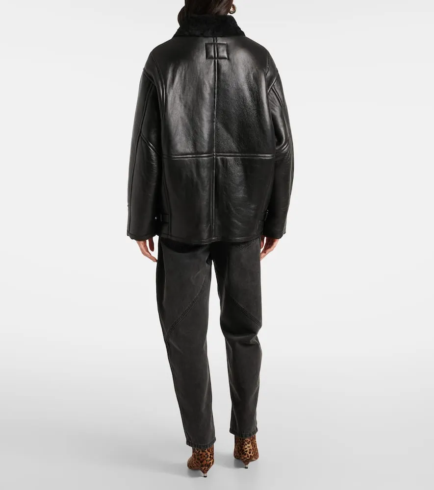 Isabel Marant Adelina shearling-lined leather coat