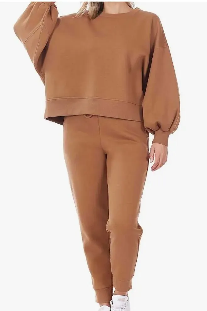Jazzy Balloon Sleeve Jogger Set