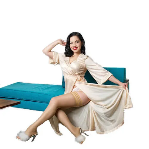 Jenny Champagne Sheer Thigh High