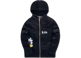 Kith x Disney "Carlton Corduroy" Zip Hoodie Black