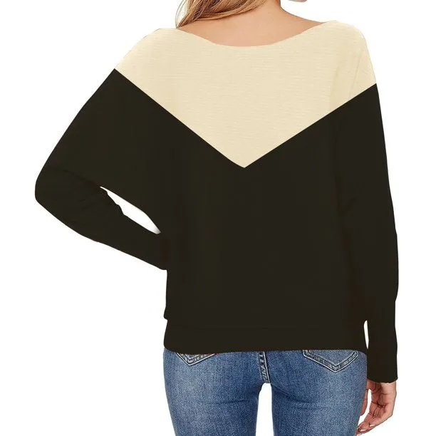 Knitted Womens Sweaters Boat Neck Batwing Sleeves Pullovers Tops