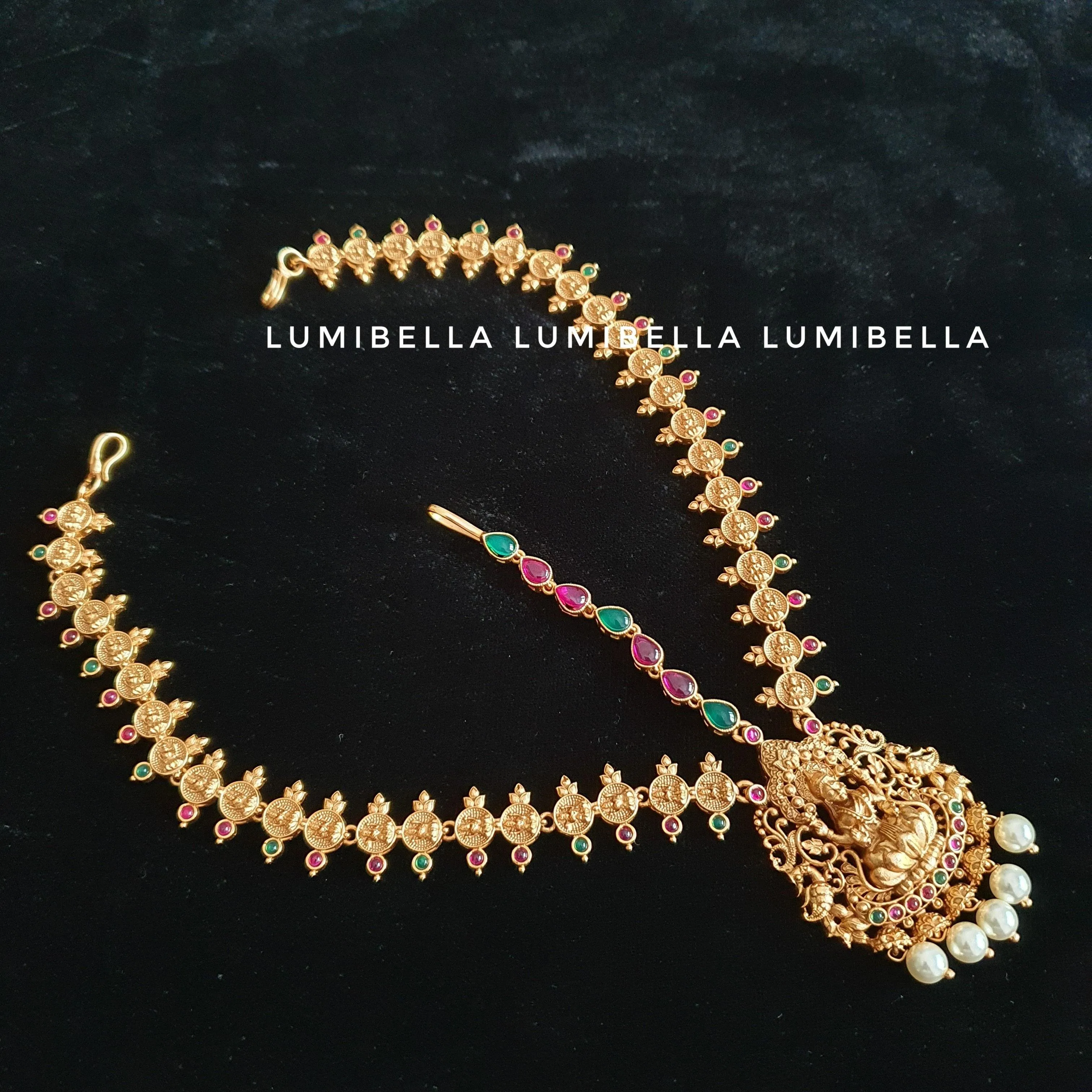 Lakshmi Style Three Layered Maang Tikka