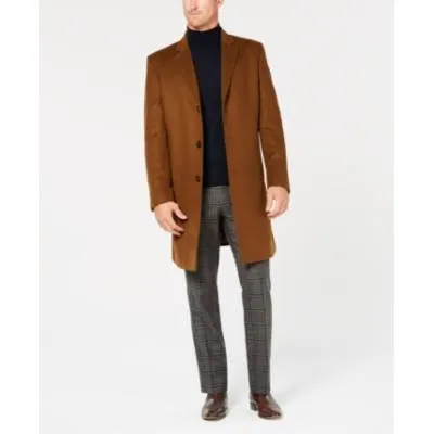 Lauren Ralph Lauren Mens Classic fit Overcoat Coat 38 S Brown Solid