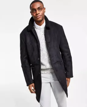 Lauren Ralph Lauren Men's Lefferts Faux-Shearling Overcoat Coat 42R Black