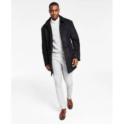 Lauren Ralph Lauren Men's Lefferts Faux-Shearling Overcoat Coat 42R Black