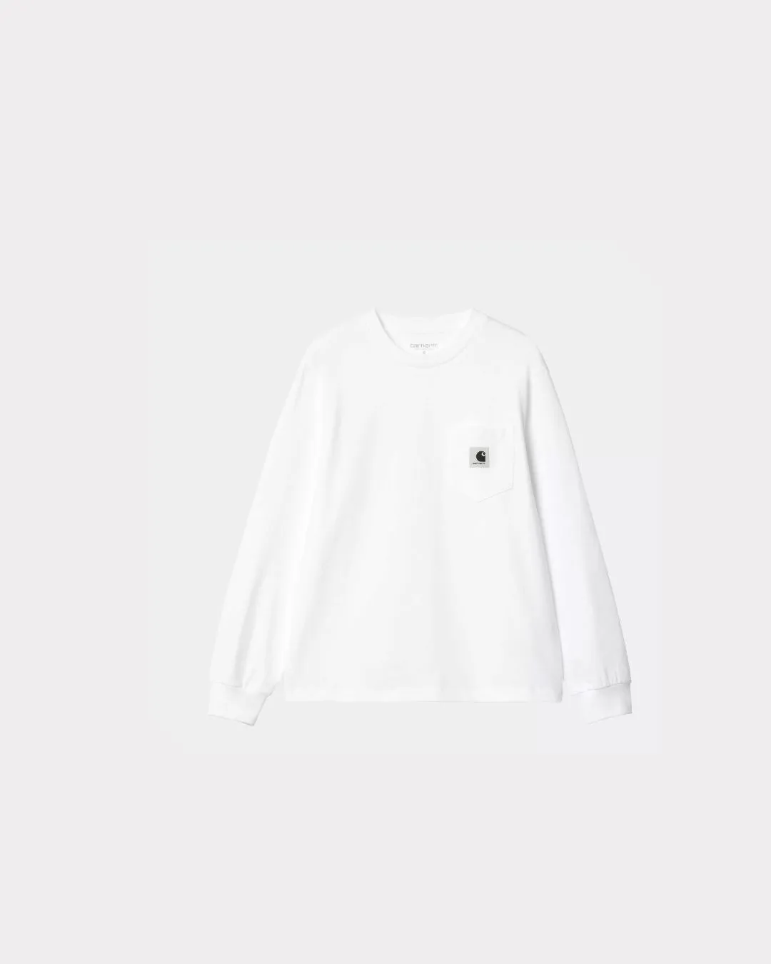 LONGSLEEVES POCKET T-SHIRT IN WHITE