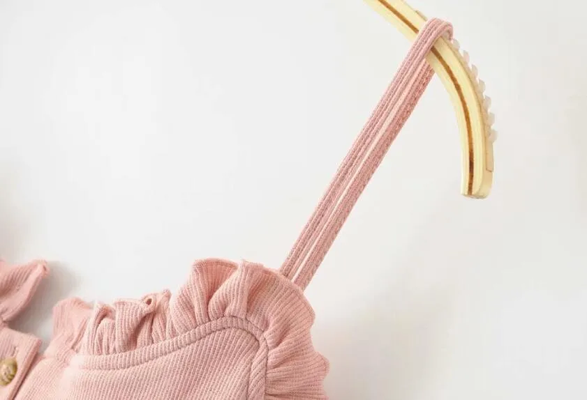 Louise Ruffle Trim Ribbed Bodysuits - 3 Colors