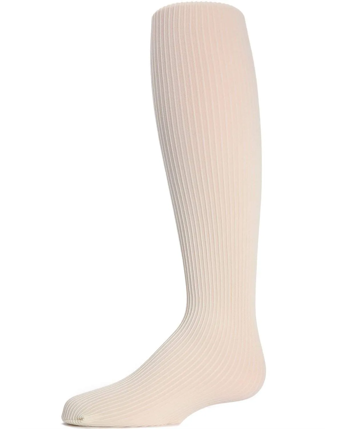 Memoi Girls Ribbed Opaque Tights