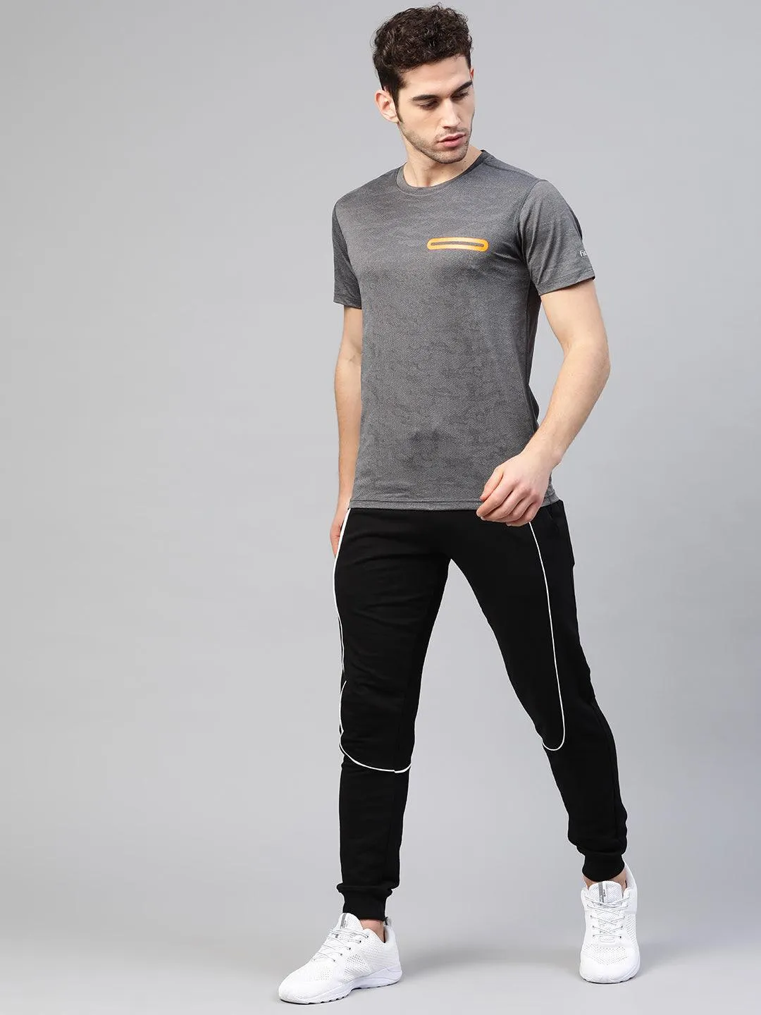 Men's Camouflage Pattern Charcoal T-shirt