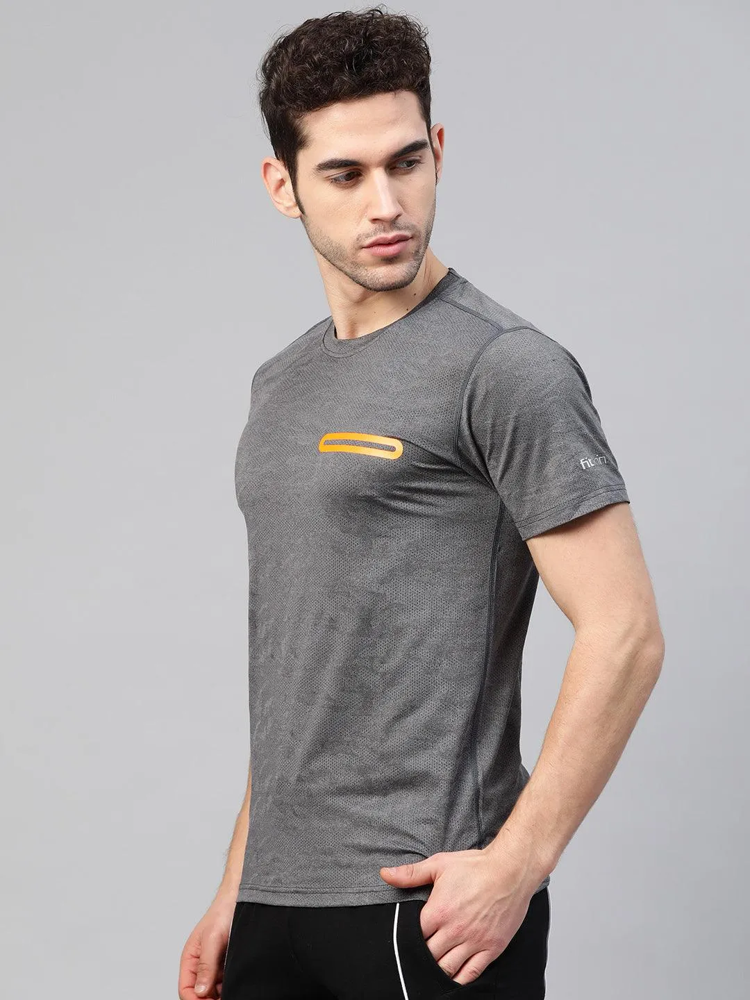 Men's Camouflage Pattern Charcoal T-shirt