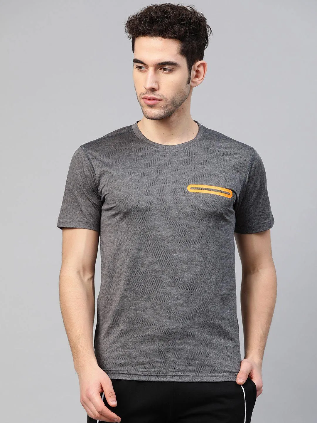 Men's Camouflage Pattern Charcoal T-shirt