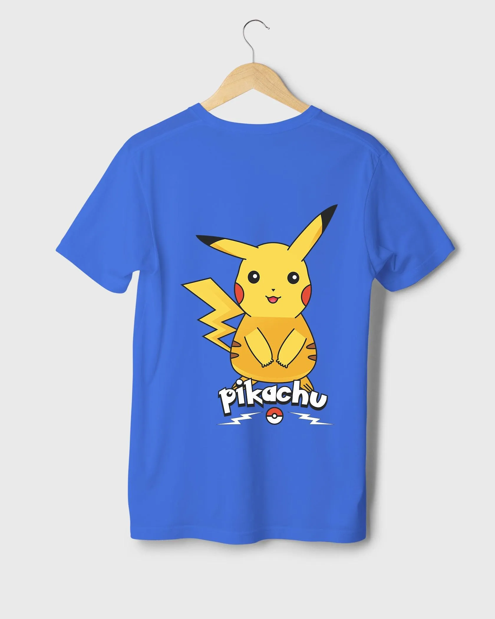 Mens Regular Tshirt Cartoon Pokemon Pikachu