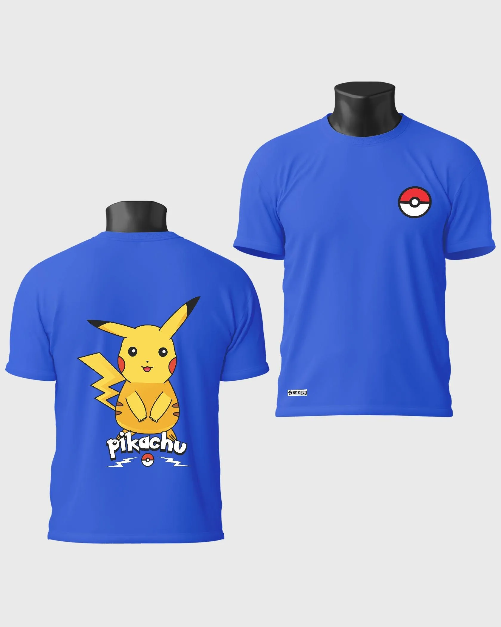 Mens Regular Tshirt Cartoon Pokemon Pikachu