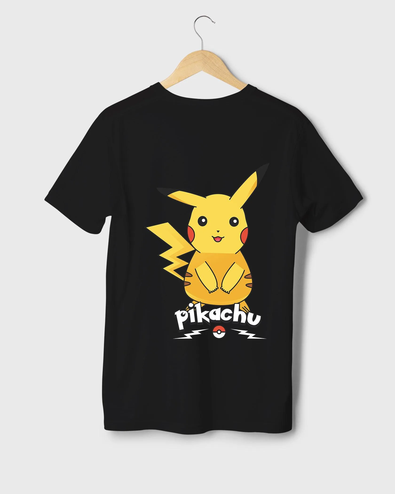 Mens Regular Tshirt Cartoon Pokemon Pikachu