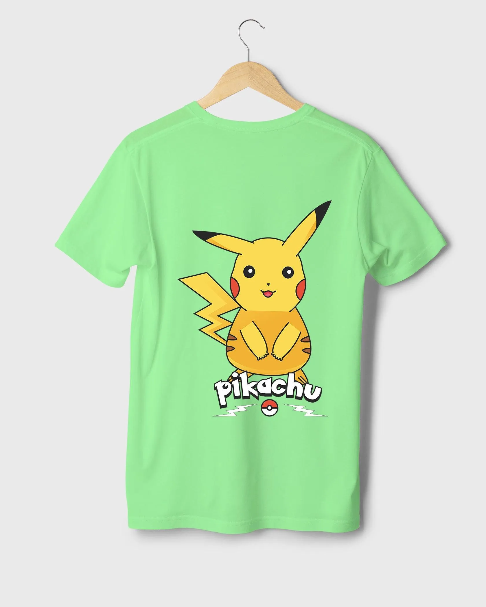 Mens Regular Tshirt Cartoon Pokemon Pikachu
