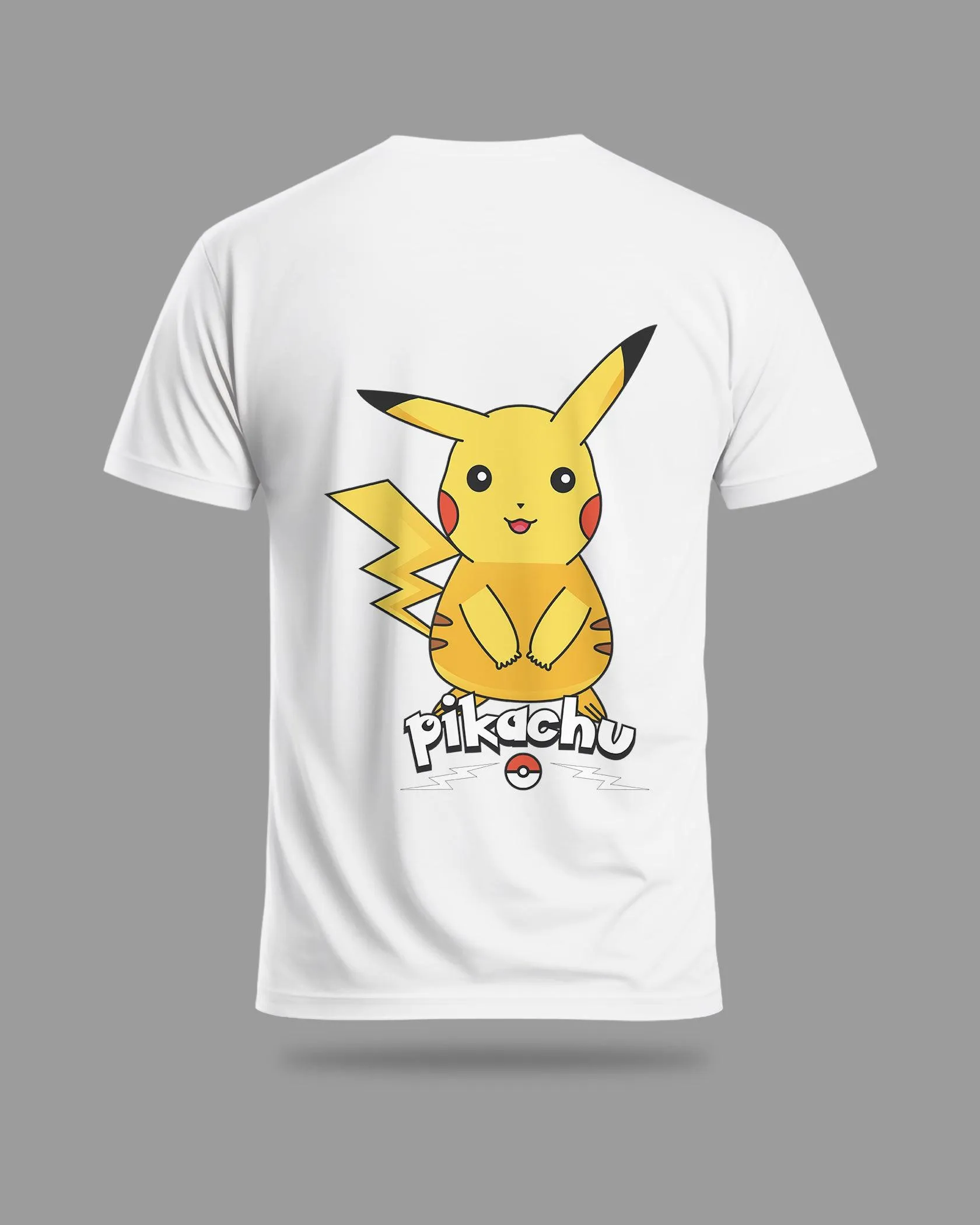 Mens Regular Tshirt Cartoon Pokemon Pikachu